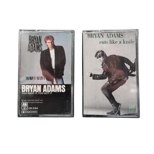 Bryan Adams Audio Cassette Set of 2 Untested Vintage Classic Rock 1980s